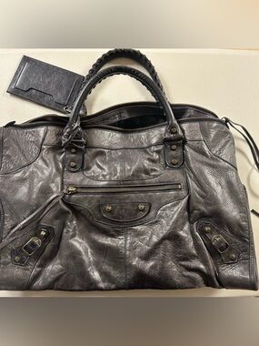 Balenciaga vintage Work Bag (ink color, Chevre leather)